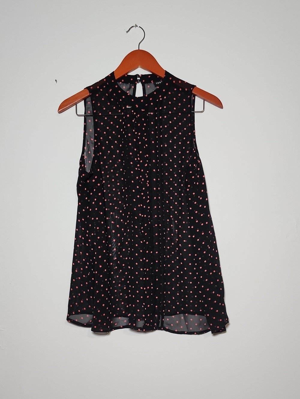 torrid Black Sleeveless Polka Dot Camisole with Pink Dots